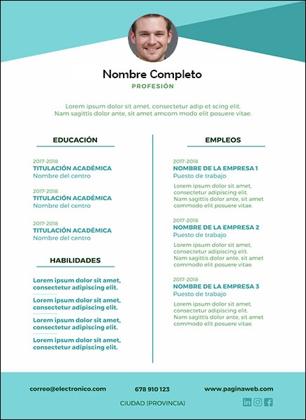plantilla currículum desarrollador android